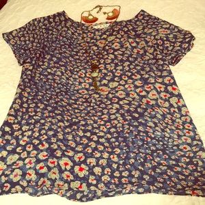 Multicolored Leopard Cabi Blouse